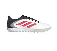 adidas Unisex-Adult Copa Pure 3 Pro Turf Sneaker, White/Lucid Red/Black, 12 Women/11 Men