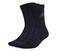 Adidas Unisex Adult Cushioned Crew Socks (Pack of 3) - Black/Grey - Black/Grey - S