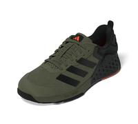 adidas Unisex-Adult Dropset 3 Training Sneaker, Night Cargo/Black/Impact Orange, 14 Wide Women/13 Wide Men