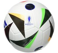 adidas Unisex-Adult EURO24 Training Soccer Ball, White/Black/Glory Blue, 5