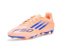 adidas Unisex-Adult F50 Club Firm Multi Ground Sneaker, Beam Orange/Lucid Blue/White, 5 Women/4 Men
