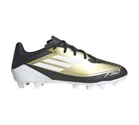 adidas Unisex-Adult F50 Club Messi Flexible Ground Sneaker, Gold Metallic/White/Black, 10 Women/9 Men
