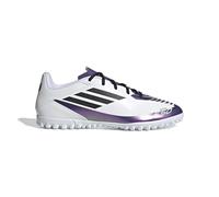 adidas Unisex-Adult F50 Club Messi Turf Sneaker, White/Black/Unity Purple, 12.5 Women/11.5 Men