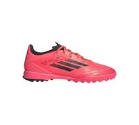 adidas Unisex-Adult F50 League Turf Sneaker, Turbo/Aurora Black/Platin Metallic, 8 Women/7 Men