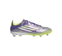 adidas Unisex-Adult F50 Pro Firm Ground Sneaker, Purple Rush/White/Lucid Lemon, 9.5 Women/8.5 Men