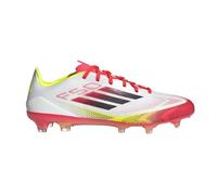 adidas Unisex-Adult F50 Pro Firm Ground Sneaker, White/Black/Solar Yellow, 8 Women/7 Men