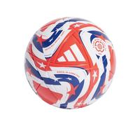 adidas Unisex-Adult FIFA Club World Cup League Soccer Ball, White/Lucid Red/Power Blue/Silver Metallic, 5