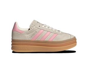 adidas Unisex Adult Gazelle Bold J Shoes, Tan/Pink, 5 US Big Kid