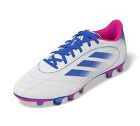 adidas Unisex Adult Goletto IX Firm Multi Ground Soccer Sneaker, White/Bright Royal/Team Shock Pink, 15.5 Women/14.5 Men