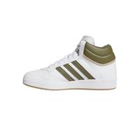 adidas Unisex-Adult Hoops 4.0 Mid Top Sneaker, EU, White/Focus Olive/Gum, 11 Women/10 Men