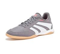 adidas Unisex Adult League Indoor Sneaker, Grey Strata/White/Lucid Red, 13 Women/12 Men