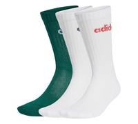 adidas Unisex Adult LINEAR CREW SOCKS CUSHIONED SOCKS 3 PAIR PACK 2-3.5