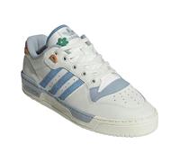 Adidas Unisex Adult Rivalry Leather Low Trainers - White-Blue - 5.5 UK - White-Blue - 100% Mixed
