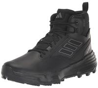adidas Unisex Adult Unity Leather Mid Rain.RDY Hiking Sneaker, Black/Black/Grey, 11 Women/10 Men