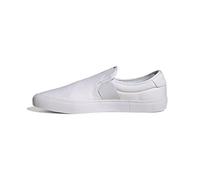 adidas Unisex-Adult Vulcraid3r Slip on Running Shoe, Footwear White/Footwear White/Core Black, 8