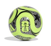 adidas Unisex-Adult World Cup Soccer Ball, Lucid Lemon/Black/Silver Metallic, 4