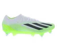 adidas Unisex-Adult X Crazyfast.2 Firm Ground Sneaker, Cloud White/Core Black/Lucid Lemon-white, 14.5 Women/13.5 Men