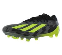 adidas Unisex-Adult X Crazyfast.2 Firm GroundSneaker, Core Black/Team Solar Yellow/Grey Five, 8 Women/7 Men