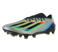 adidas Unisex-Adult X Speedportal.3 Firm Ground Soccer Shoe, Silver Metallic/Core Black/Solar Yellow-silver, 7.5 UK