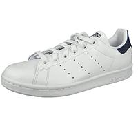 adidas Unisex Adults' Stan Smith Trainers, White (Core White/Running White/New Navy), 8.5 UK (42 2/3 EU)
