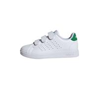 adidas Unisex Advantage Base 2.0 Shoes Children Shoes, Cloud White Cloud White Green, 13.5 UK