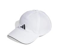 adidas Unisex AEROREADY Training Running Baseball Cap, White/Black/Black, M