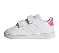 adidas Unisex Baby Advantage Lifestyle Court Two Hook-and-Loop Shoes, Cloud White/Pulse Magenta/Quartz, 4 UK Child