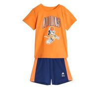 adidas Unisex Baby DISNEY MICKEY MOUSE T-SHIRT SET, Pure Orange/off white, 0-3 Months