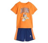 adidas Unisex Baby DISNEY MICKEY MOUSE T-SHIRT SET, Pure Orange/off white, 9-12 Months