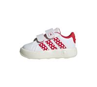 adidas Unisex Baby Disney Minnie Mouse Grand Court Infants Shoes, FTWR White/Pure Ruby/Off White, 9 UK Child