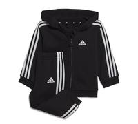 adidas Unisex Baby Essentials Full-Zip Hooded Jogger Set, 6-9 Months Black/White