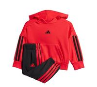 adidas Unisex Baby ESSENTIALS HOODED JOGGER, Pure Ruby/Black/Black, 0-3 Months