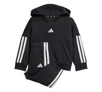 adidas Unisex Baby Essentials Hooded Jogger Track Suit, black/white, 0-3 Months