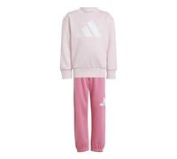adidas Unisex Baby Essentials Linear Logo Jogger Track Suit, clear pink/white, 12-18 Months