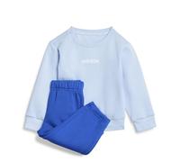 adidas Unisex Baby Essentials Linear Logo Jogger Track Suit, glow blue/white, 9-12 Months