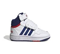 adidas Hoops Mid Shoes, Cloud White/Victory Blue/Scarlet, 5.5 UK