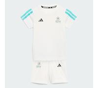 adidas Unisex Baby MERCEDES - AMG PETRONAS FORMULA 1 TEAM DNA BABY JOGGER SHORT SLEEVE, white/semi mint rush, 12-18 Months