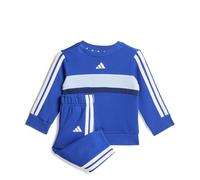 adidas Unisex Baby SEASONAL ESSENTIALS TIBERIO 3 STRIPES FLEECE CREW SET, team royal blue/glow blue/dark blue/white, 12-18 Months