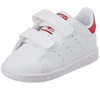 adidas Stan Smith CF C, Unisex Sneakers - Children and Youth, White/Deep Pink, EU 34 - UK 2