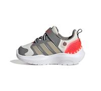 ADIDAS Unisex Baby Tennis Shoes, White/Cyber Metallic/Lucid Red, 5 Infant