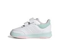 adidas Unisex Baby Tensaur Hook and Loop Shoes Running, Cloud White/Clear Pink/Semi Flash Aqua, 4 UK Child