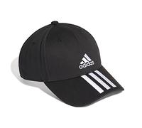 adidas Unisex Baseball 3-Stripes Twill Cap, Black/White/White, M