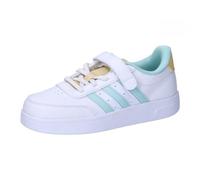 adidas Unisex BREAKNET 2.0 Shoes Children Tennis, Cloud White/semi Flash Aqua/Orange Tint, 13.5 UK