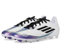 adidas Unisex Children's F50 League Messi Firm/Multi Ground Trainers, White Black Unity Purple, 10.5 UK