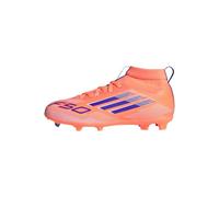 adidas Unisex Children's F50 League Mid Firm Multi Ground Football Boots Kids Football Boots, Beam Orange Lucid Blue Cloud White, 12 UK