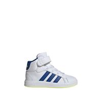 adidas Unisex Children's Grand Court Mid Top Trainers, White, royal blue, ice yellow, 3.5 Little Kid