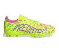 adidas Unisex Children's Predator League Firm Multi Ground Football Boots Kids Football Boots, Multicoloured Lemon Blue Fusion Lucid Pink, 22.2 cm