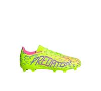 adidas Unisex Children's Predator League Junior Football Boots Fg/MG Trainers, Lucid Lemon Blue Fusion Lucid Pink, 4.5 UK