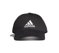 adidas Unisex COTTON BASEBALL CAP, Black / Black / White, M