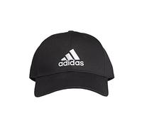 adidas Unisex COTTON BASEBALL CAP, Black/Black/White, S